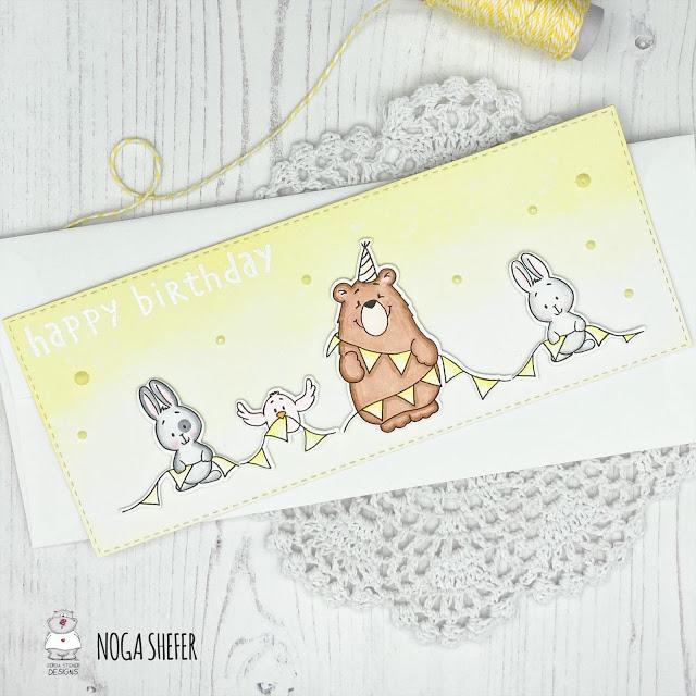 BIRTHDAY BEAR CARD BY NOGA SHEFER