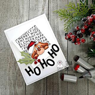 HO, HO, HO!!  A Fun Christmas Card Tutorial with Tina