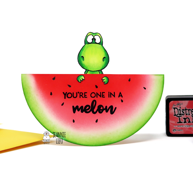 Watermelon Shaped Card