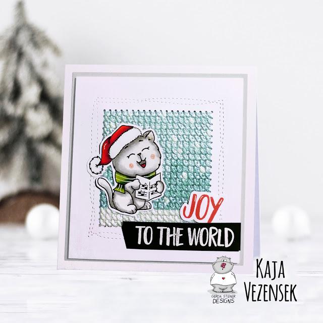 Stitched Christmas card with Kaja