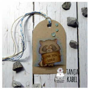 Love you lots! Cute Raccoon Tag by Tanja