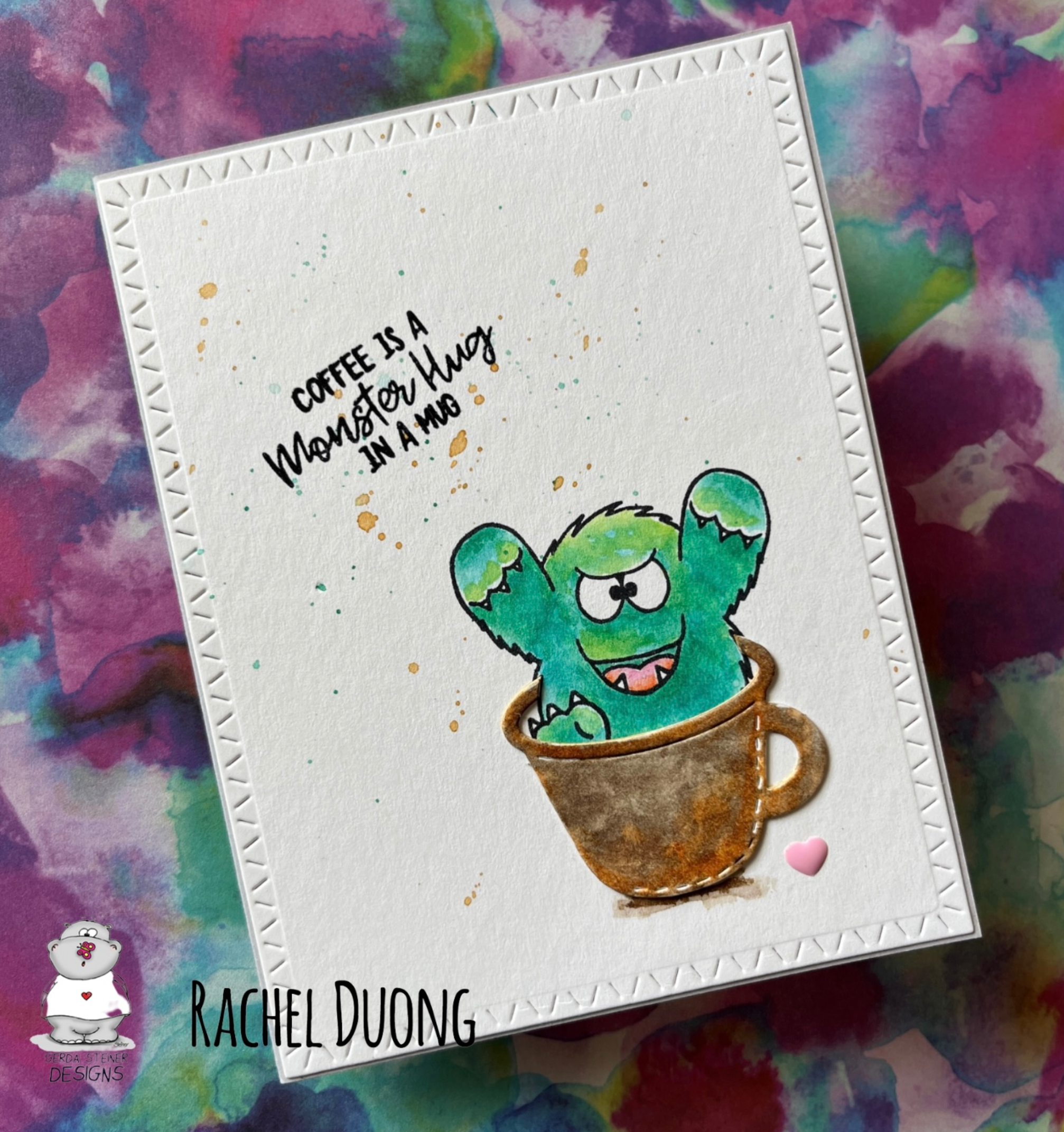 Coffee Monster Hug! by Rachel Duong