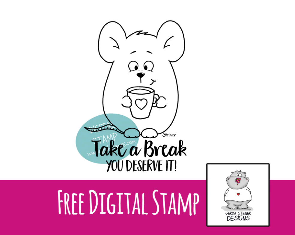 Enjoy the Art of Crafting with a Free Cute Digital Stamp!