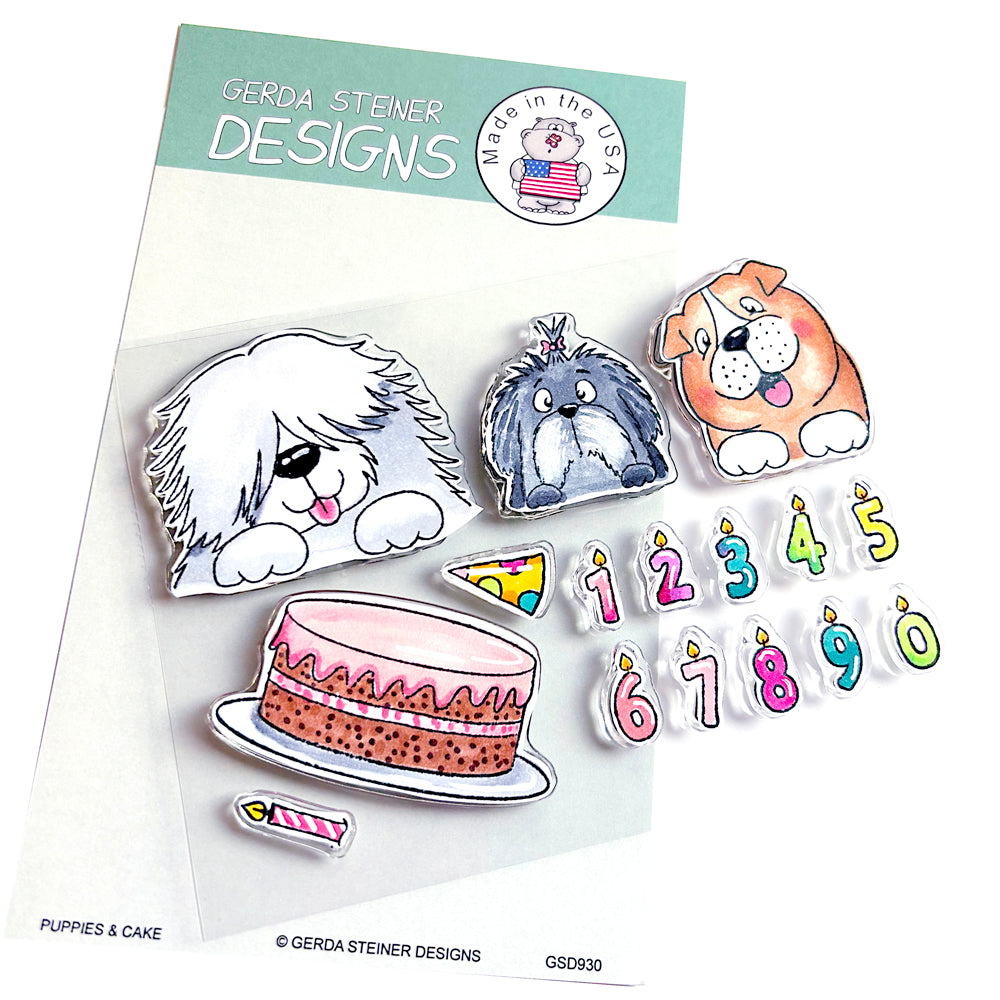 Puppies and Cake - Clear Stamp -GSD930
