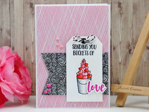 Buckets of Love 4x6 Clear Stamp Set - Clearstamps - Clear Stamps - Cardmaking- Ideas- papercrafting- handmade - cards-  Papercrafts - Gerda Steiner Designs