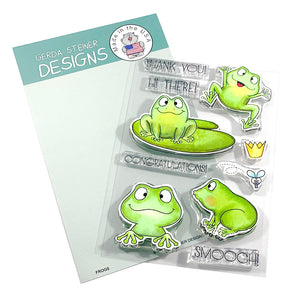 Frogs 4x6 Clear Stamp Set (ENGLISH VERSION) - Clearstamps - Clear Stamps - Cardmaking- Ideas- papercrafting- handmade - cards-  Papercrafts - Gerda Steiner Designs