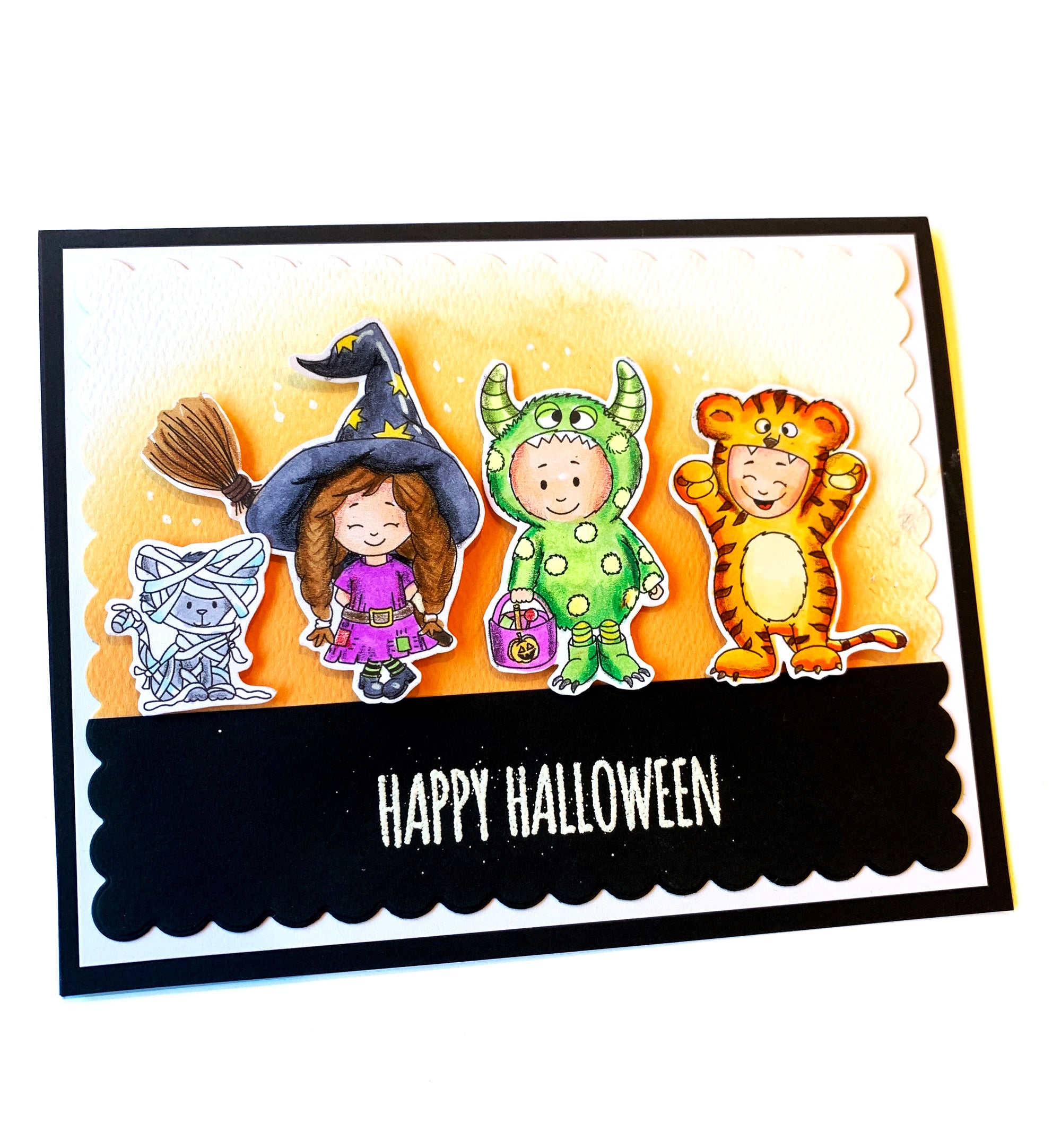 Halloween Kids Digital Stamp