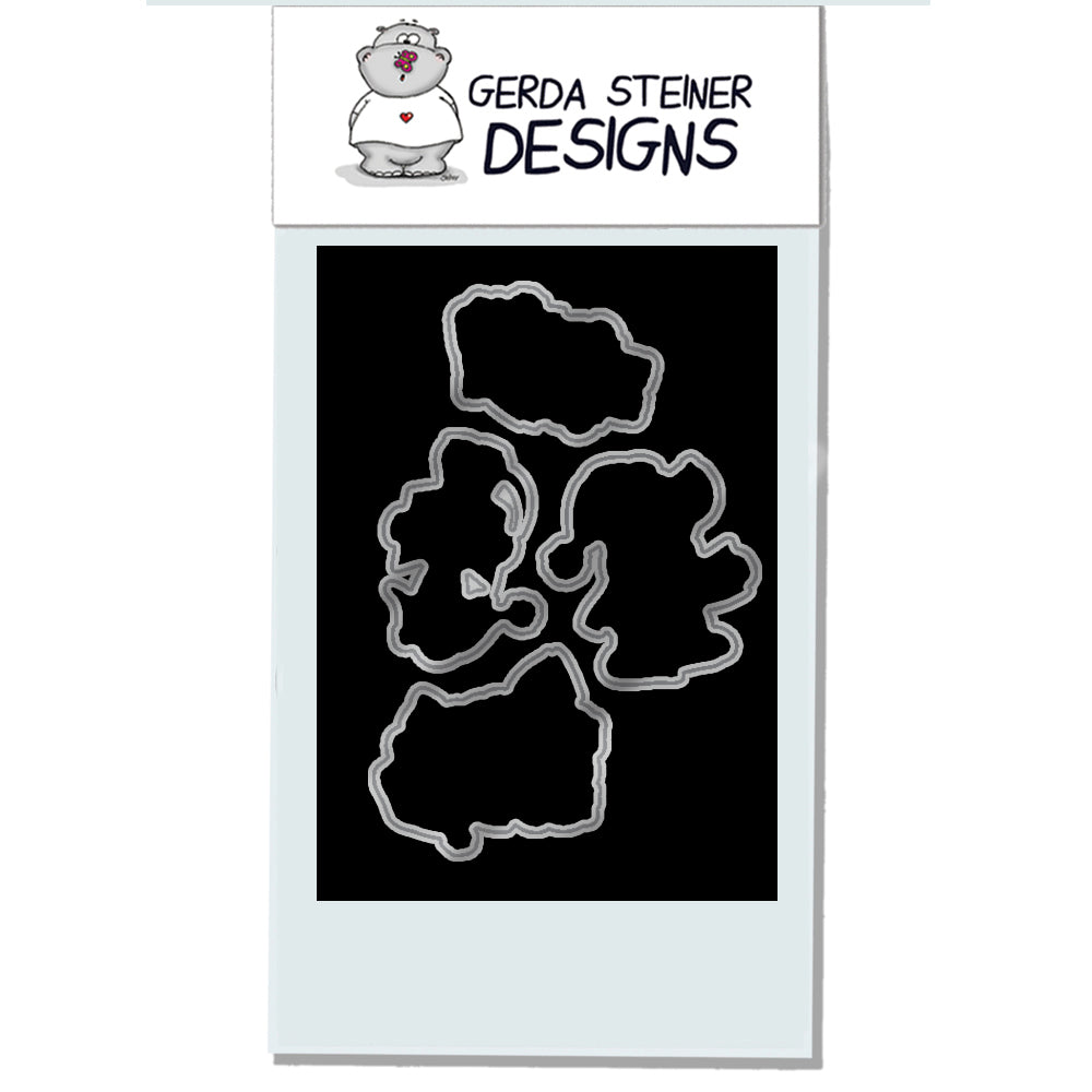 Carol Puppies 4x6 Die Set - Clearstamps - Clear Stamps - Cardmaking- Ideas- papercrafting- handmade - cards-  Papercrafts - Gerda Steiner Designs