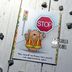 Crossing Guard - Free Printable - Clearstamps - Clear Stamps - Cardmaking- Ideas- papercrafting- handmade - cards-  Papercrafts - Gerda Steiner Designs