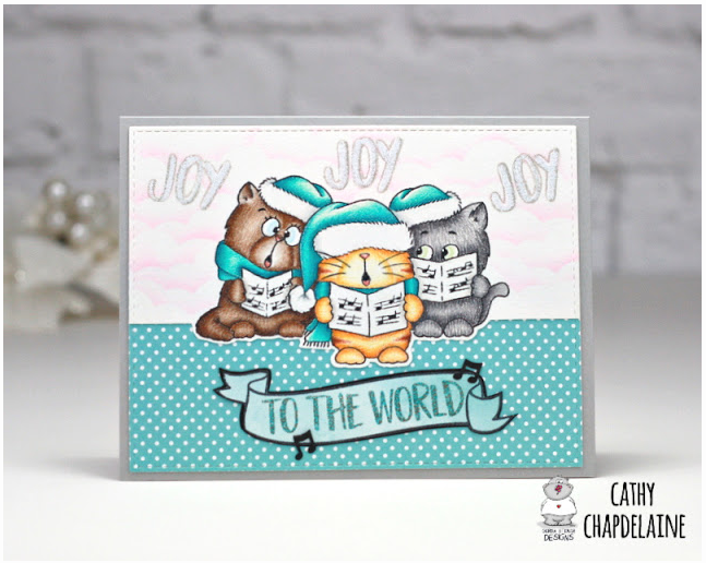 Carol Kitten 4x6 Clear Stamp Set - Clearstamps - Clear Stamps - Cardmaking- Ideas- papercrafting- handmade - cards-  Papercrafts - Gerda Steiner Designs